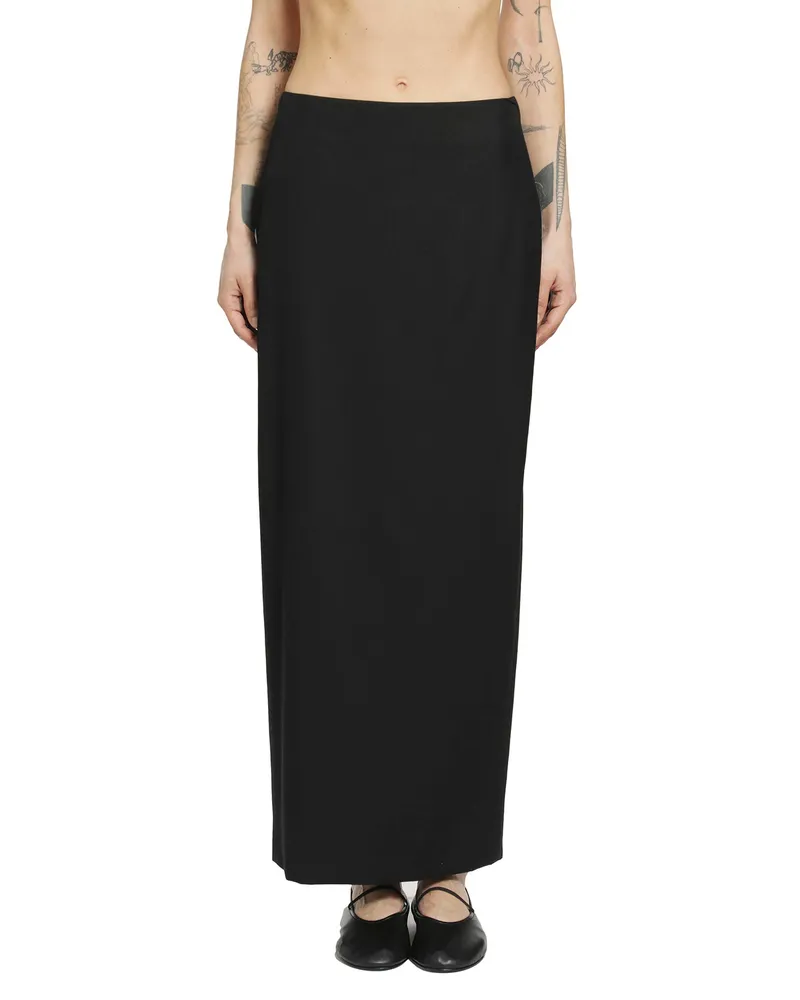 The Row Bartelle Wool Skirt Black