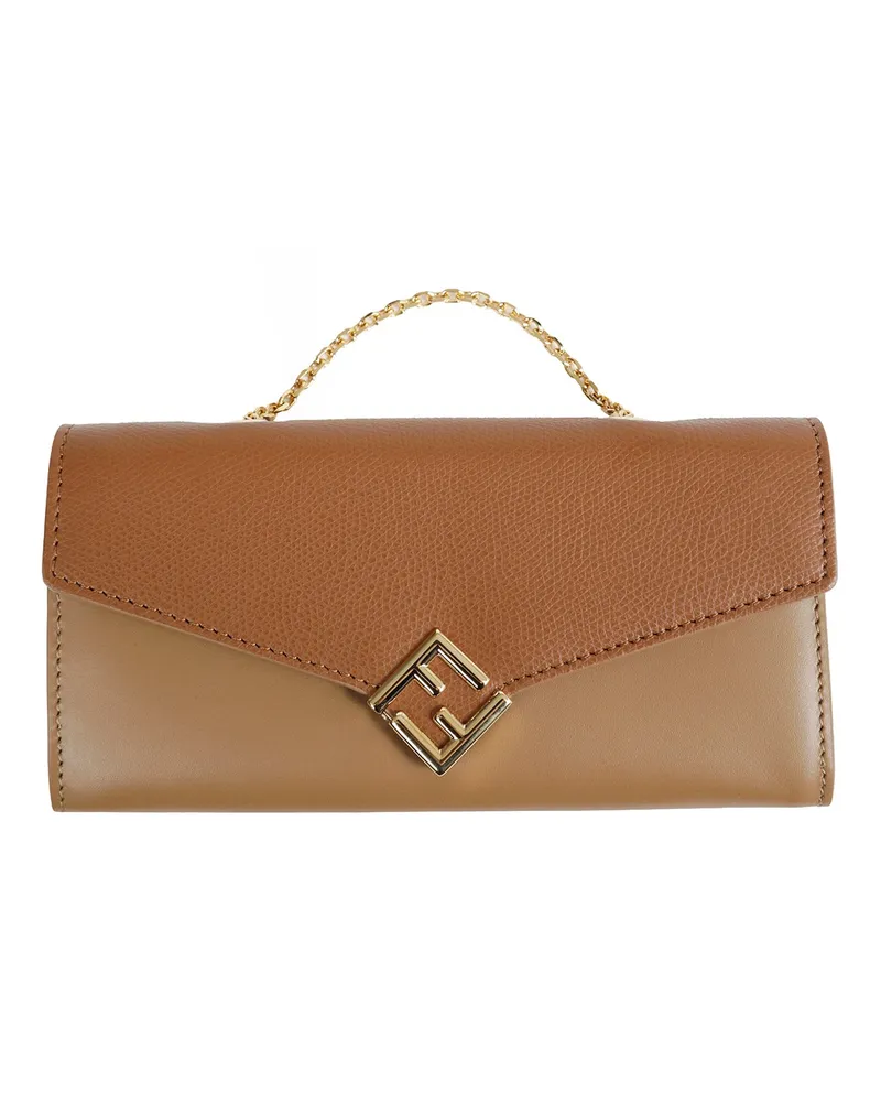 Fendi FF Diamonds Wallet Brown