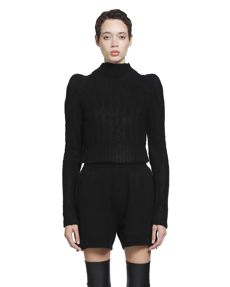 Rick Owens Tower Cropped Con Top Black