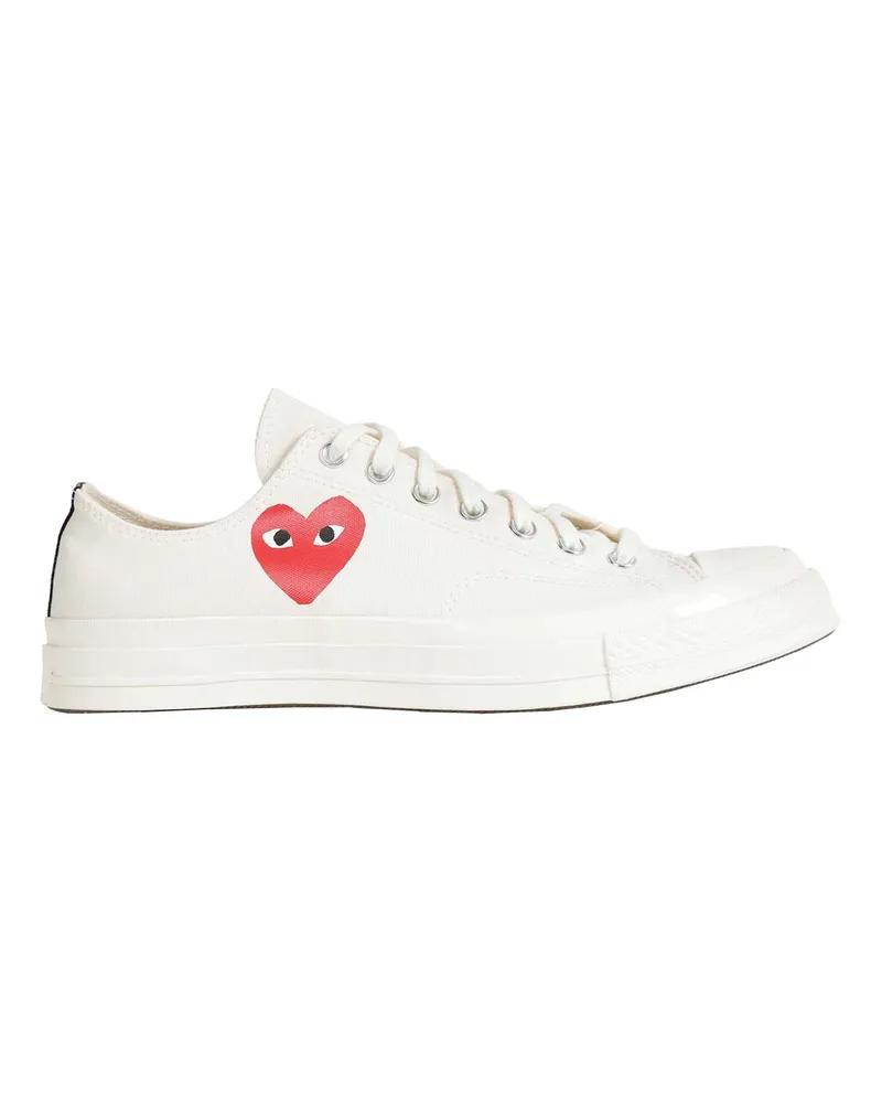 Comme des Garçons Small Red Heart Low Top Sneakers White