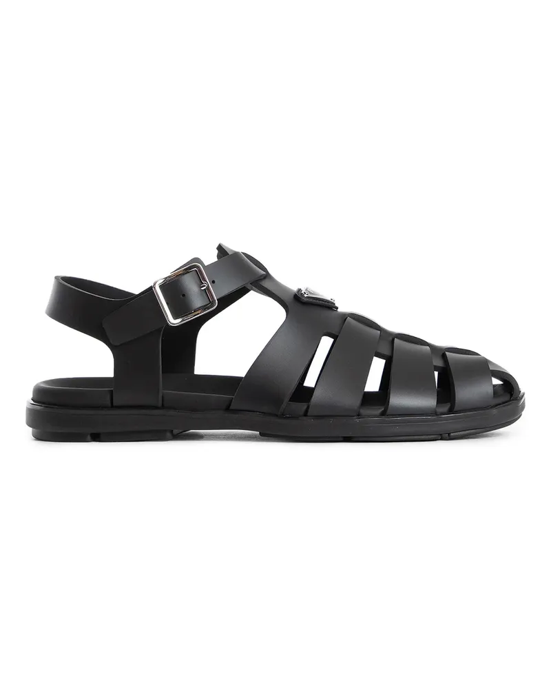 Prada Sandali da pescatore in gomma Black