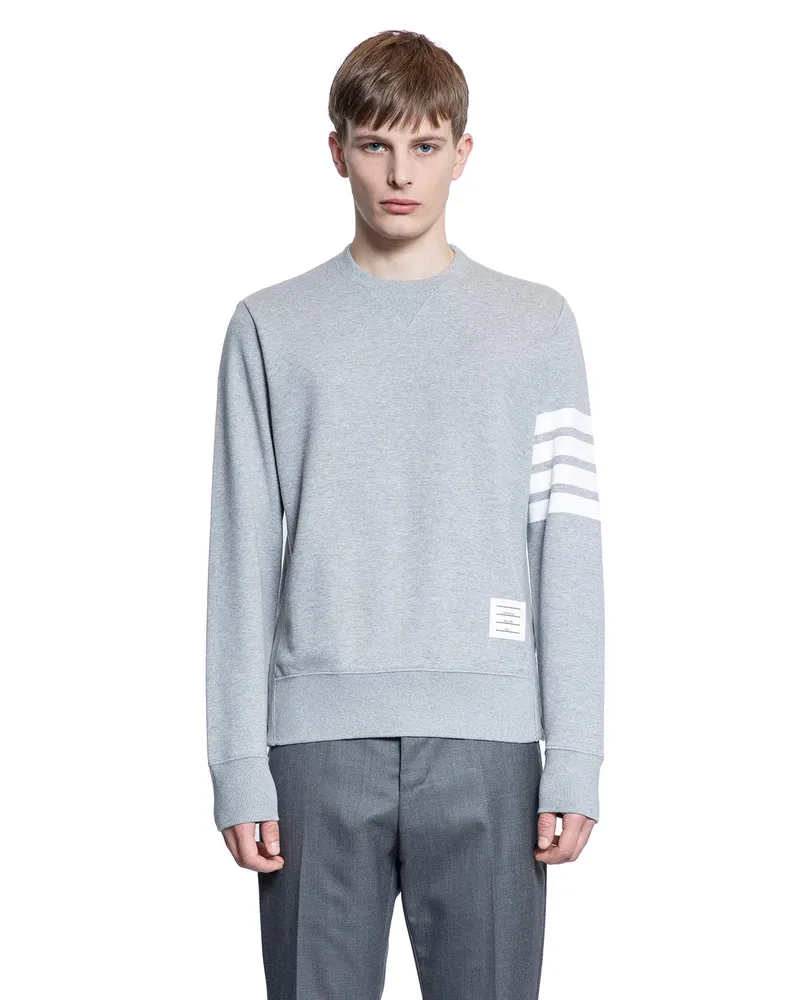 Thom Browne Loopback Jersey 4-Bar Sweatshirt Grey