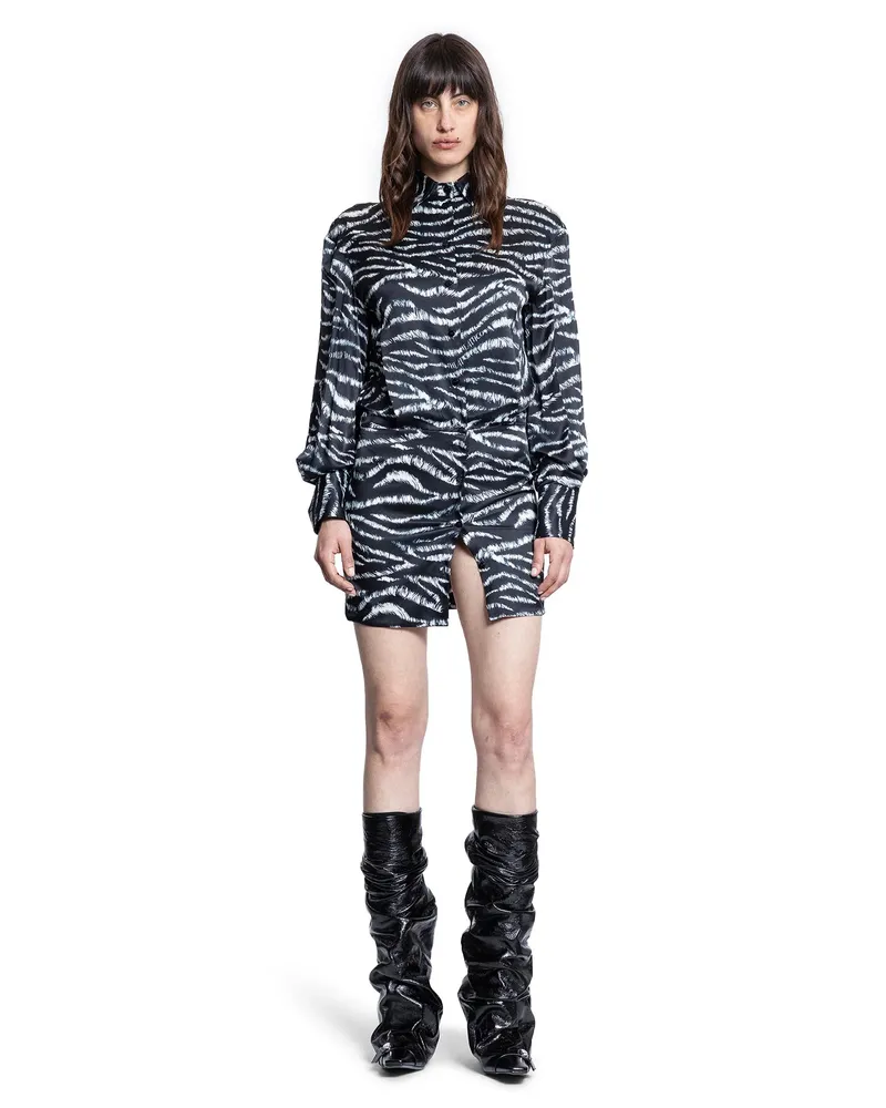 ATTICO Silvye mini dress Black&white