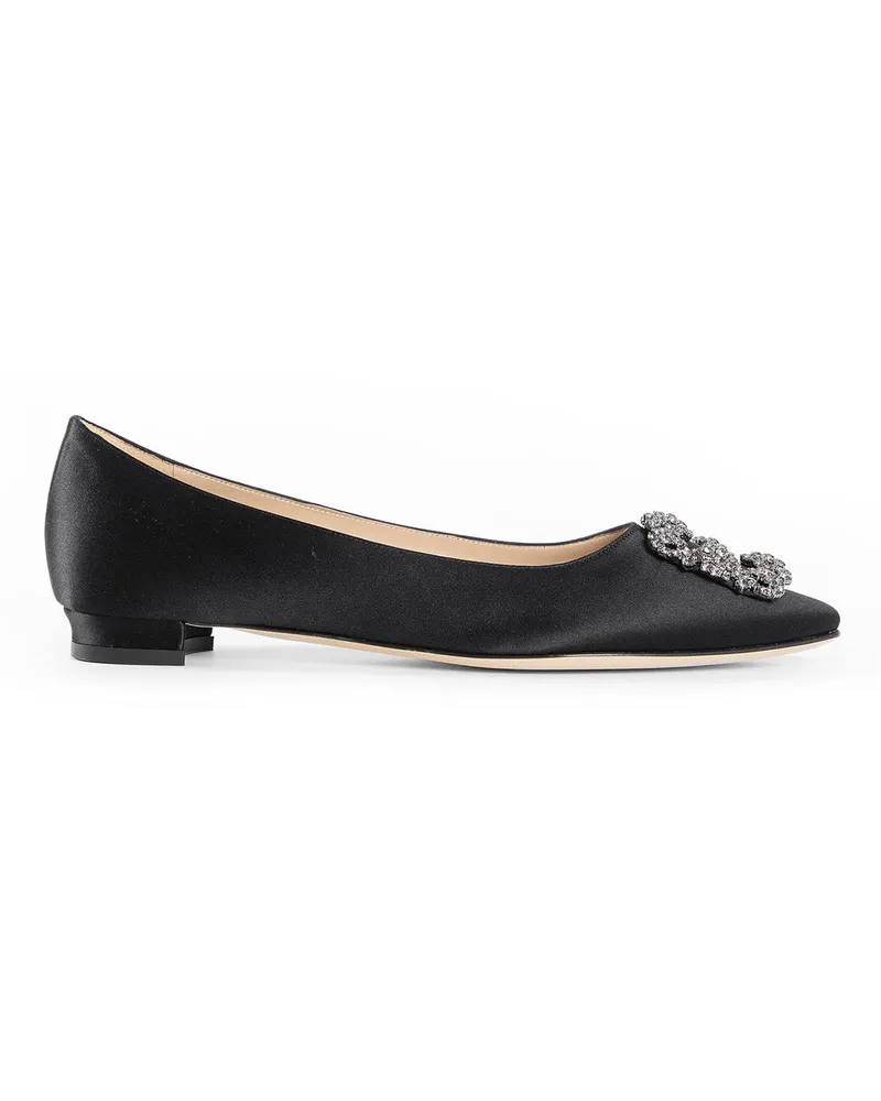 Manolo Blahnik Hangisi Flats Black