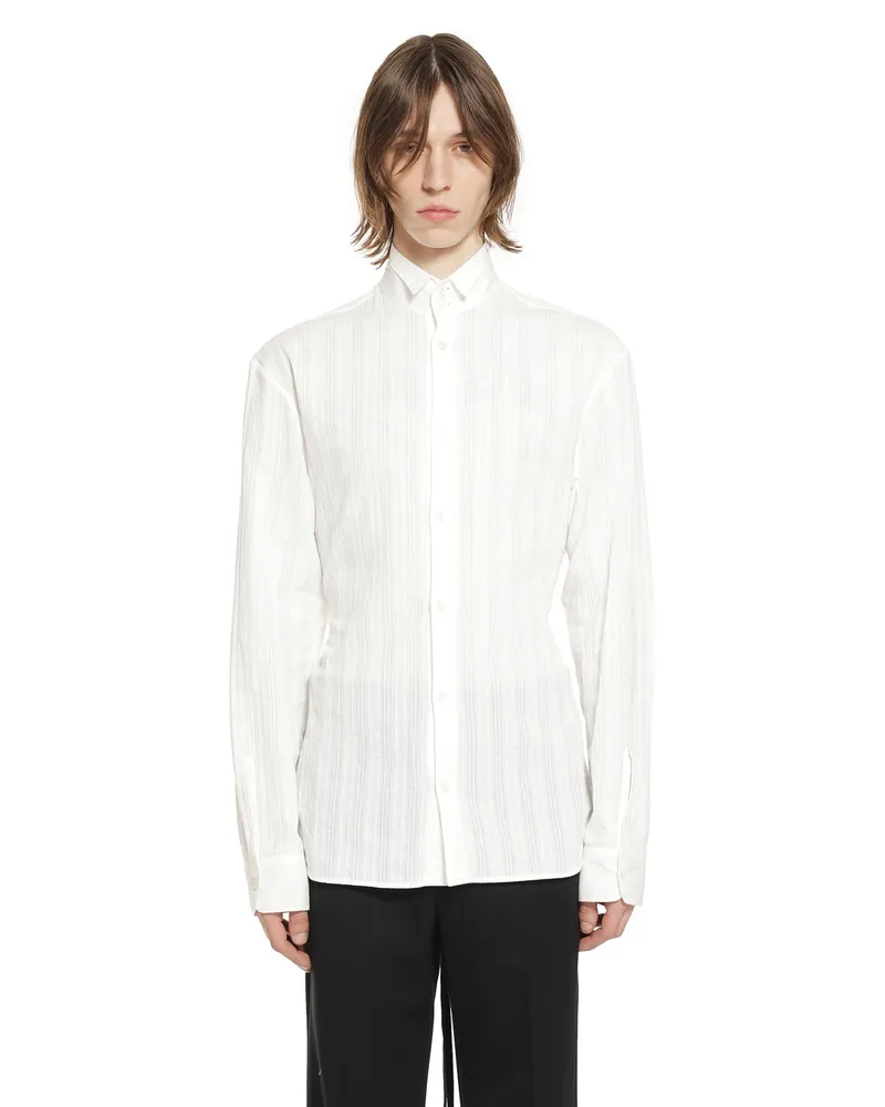 Ann Demeulemeester Rico Comfort Stand Collar Shirt White