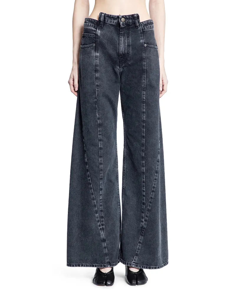 Maison Margiela Spliced Cut-Out 5 Pocket Jeans Black