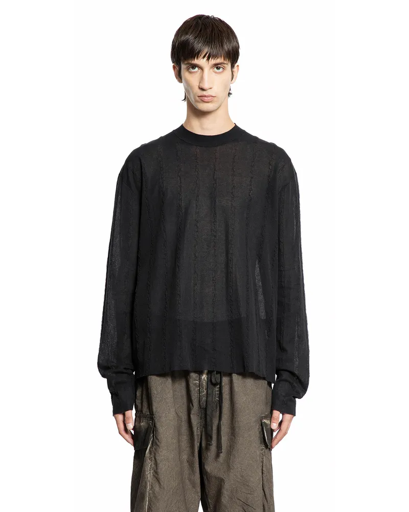 Uma Wang Check Jacquard sweater Black