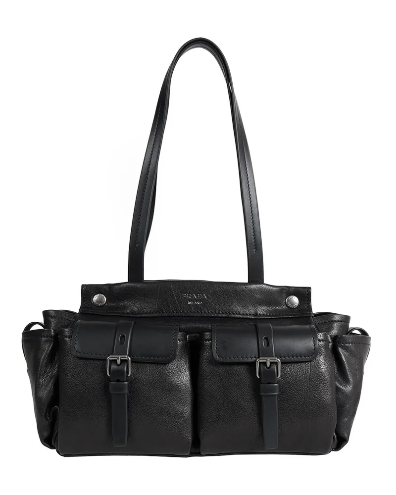 Prada Route Medium Tote Bag Black