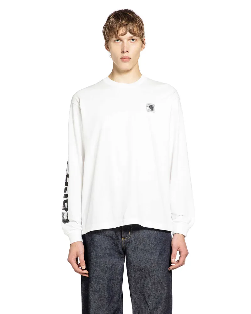 Carhartt WIP L/S Archive Print T-Shirt White