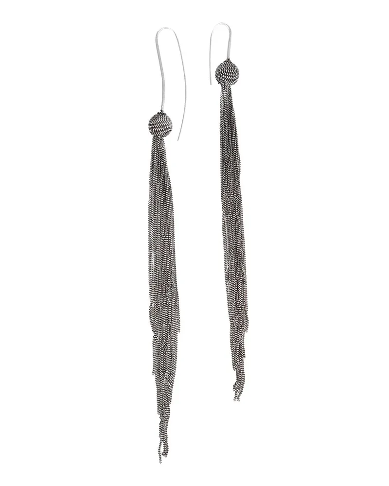 Ann Demeulemeester Jazz Multi Chain Earrings Silver