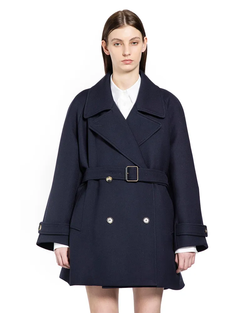 Loewe Wool Blend Short Coat Blue
