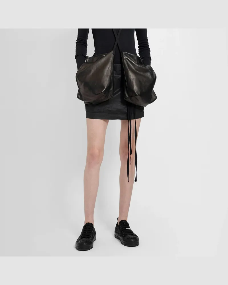 Ann Demeulemeester Magdalena Slouchy Waist Mini Skirt Black