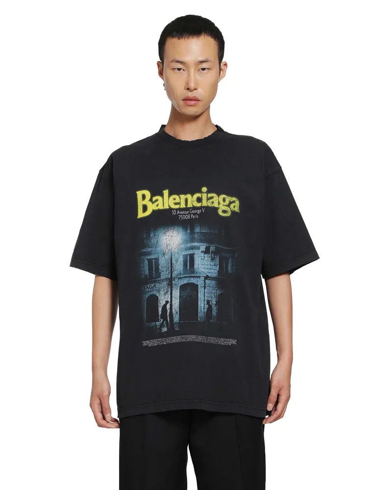 Balenciaga 10 Avenue George V Medium Fit T-Shirt Black