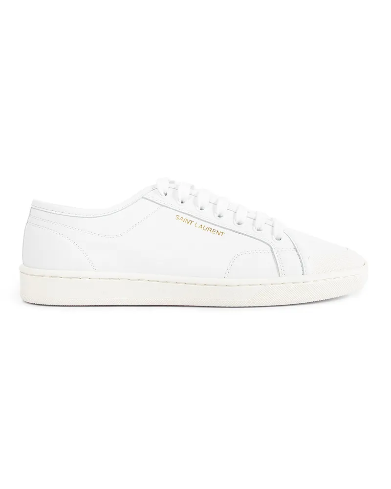 Saint Laurent Gym Sneakers in Smooth Leather White