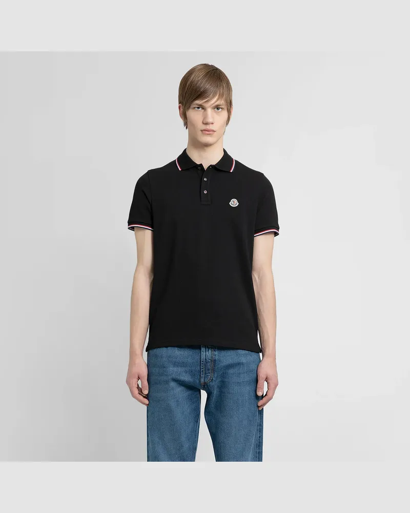 Moncler MAN BLACK T-SHIRTS & TANK TOPS Black