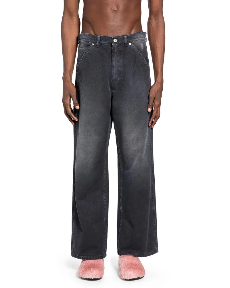 Marni Flag Cotton Canvas Trousers Black