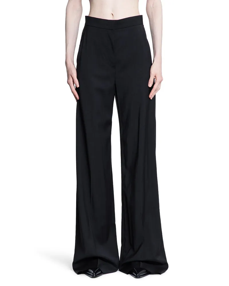 Max Mara Fernet Light Wool Trousers Black
