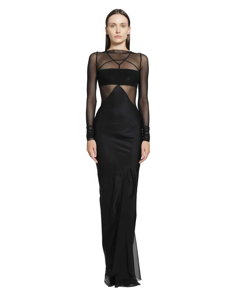 Rick Owens Tower Combo Gown Black
