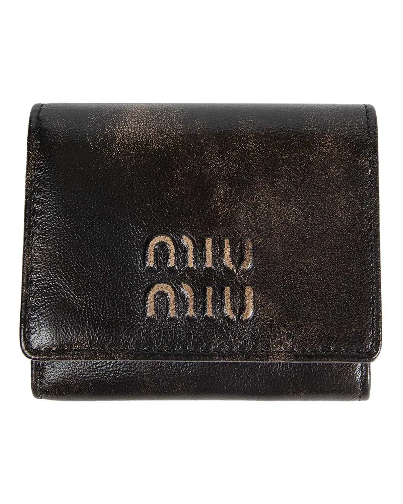 Miu Miu Small Nappa Leather Wallet Brown