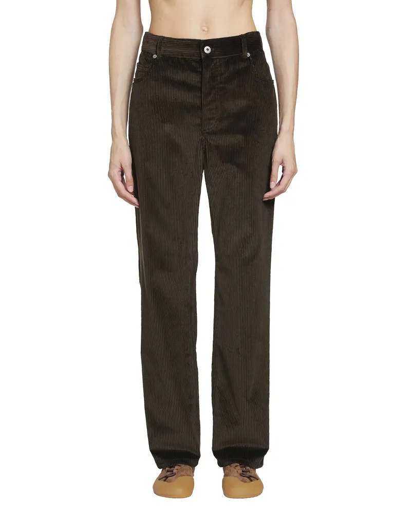 Loewe Cotton Corduroy Trousers Brown
