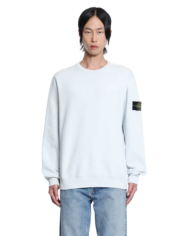 Stone Island 6100028 Brushed Cotton Fleece Sweatshirt Blue
