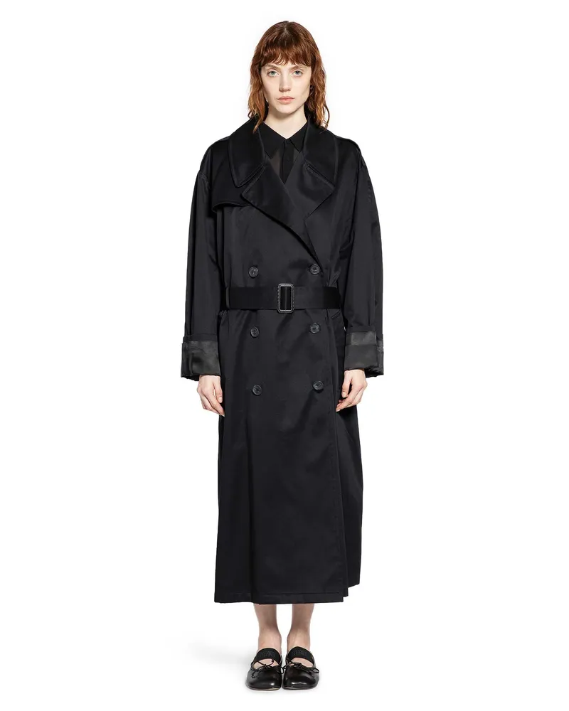 Maison Margiela Cotton Trench Coat Black