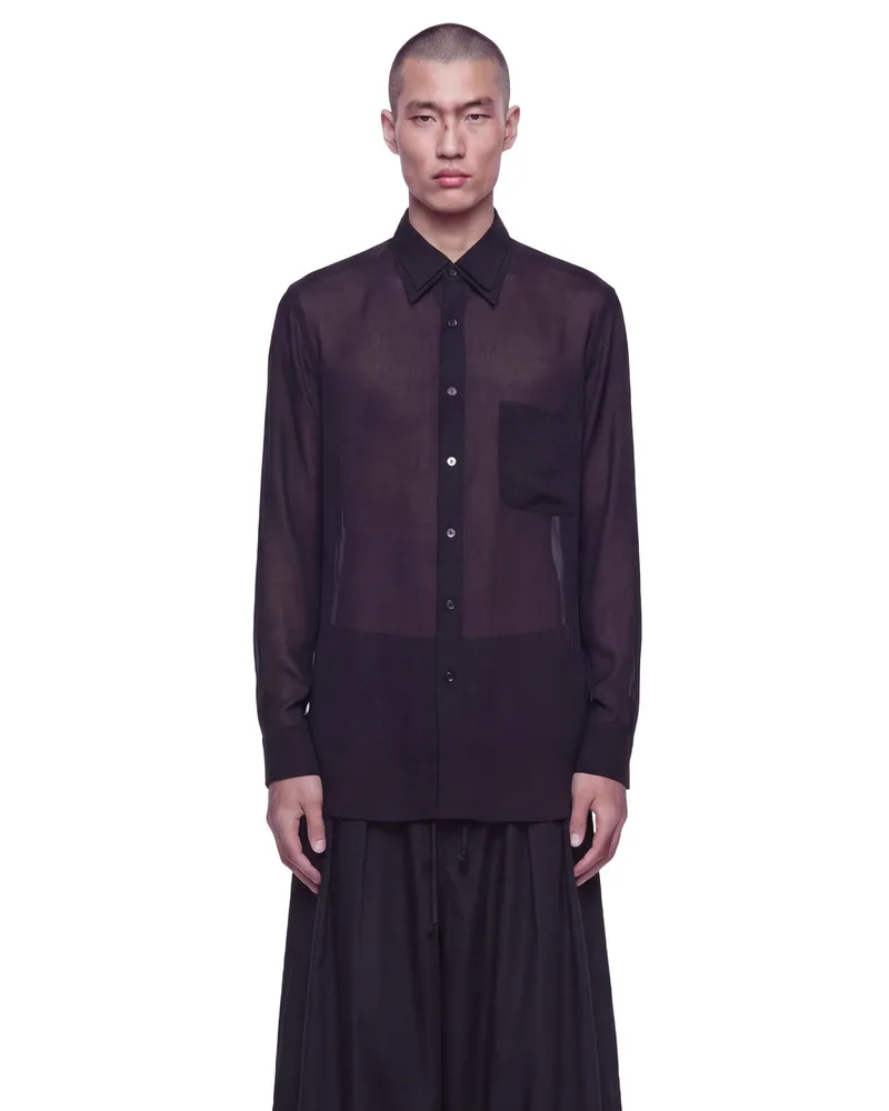 Yohji Yamamoto Double Collar B Shirt Black