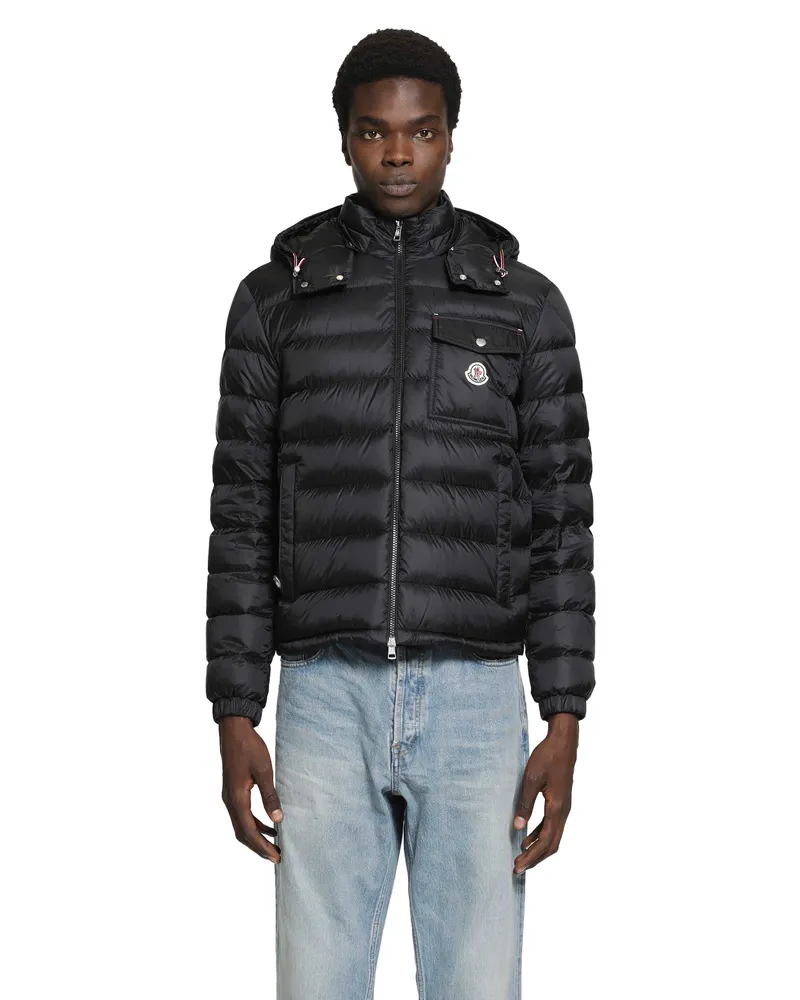 Moncler Verith Hooded Short Down Jacket Black