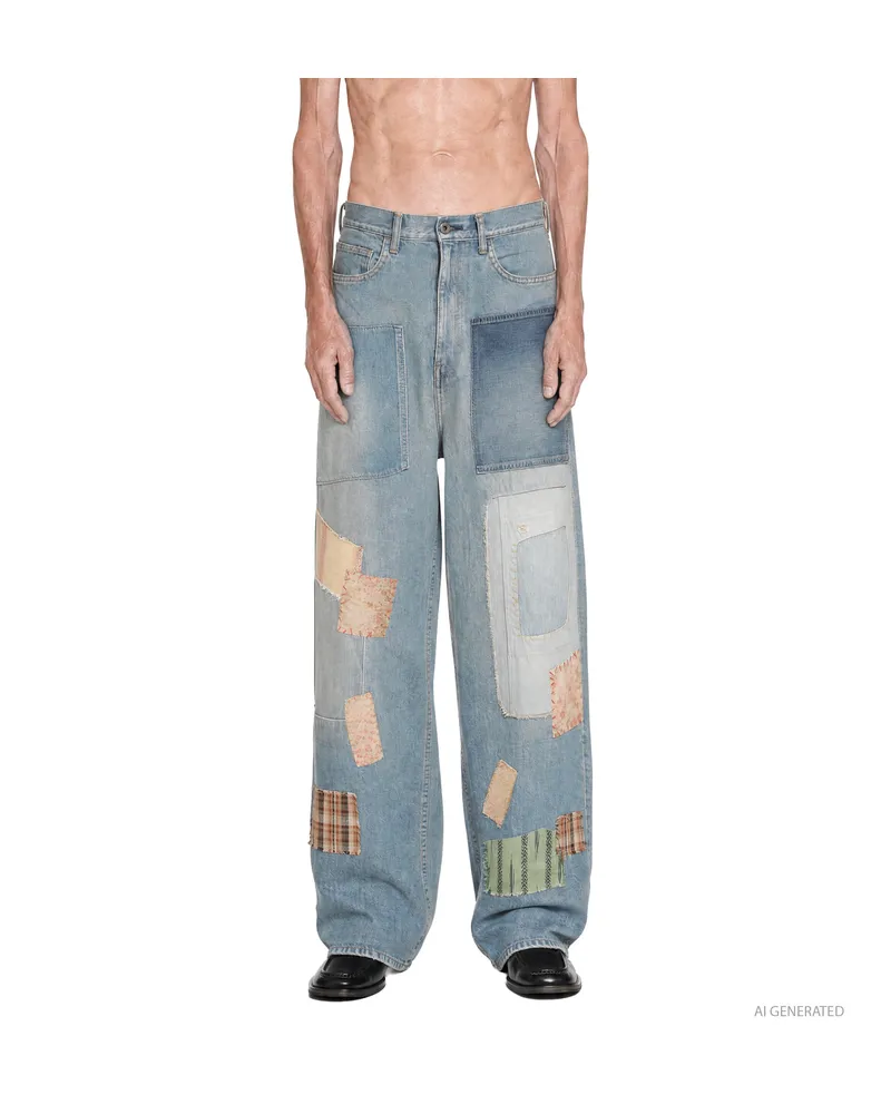 KAPITAL 14oz Denim 5P Baggy Pants (BETHAL-PAL remake Blue