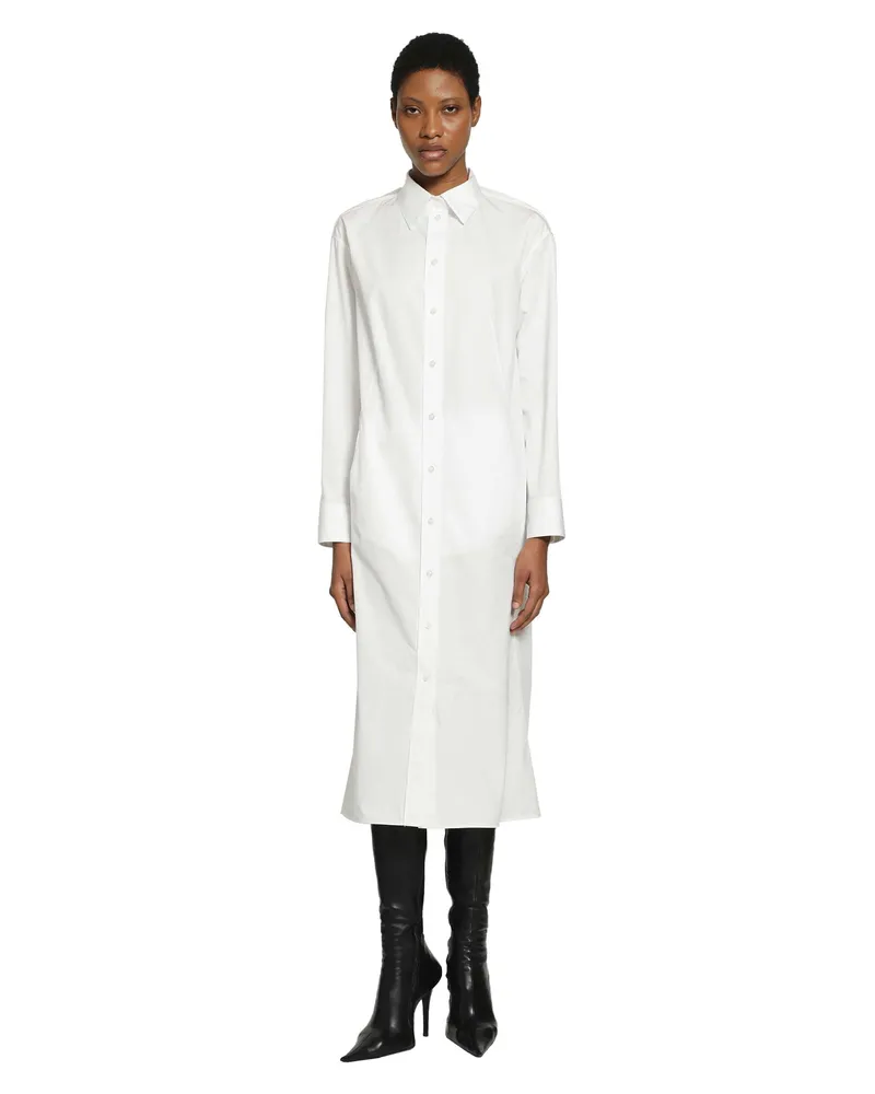 Balenciaga Draped Back Dress White