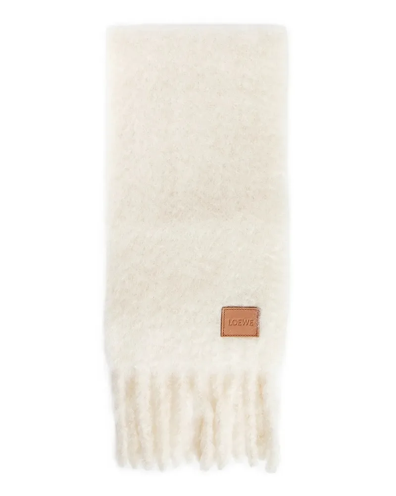 Loewe Mohair and wool scarf White