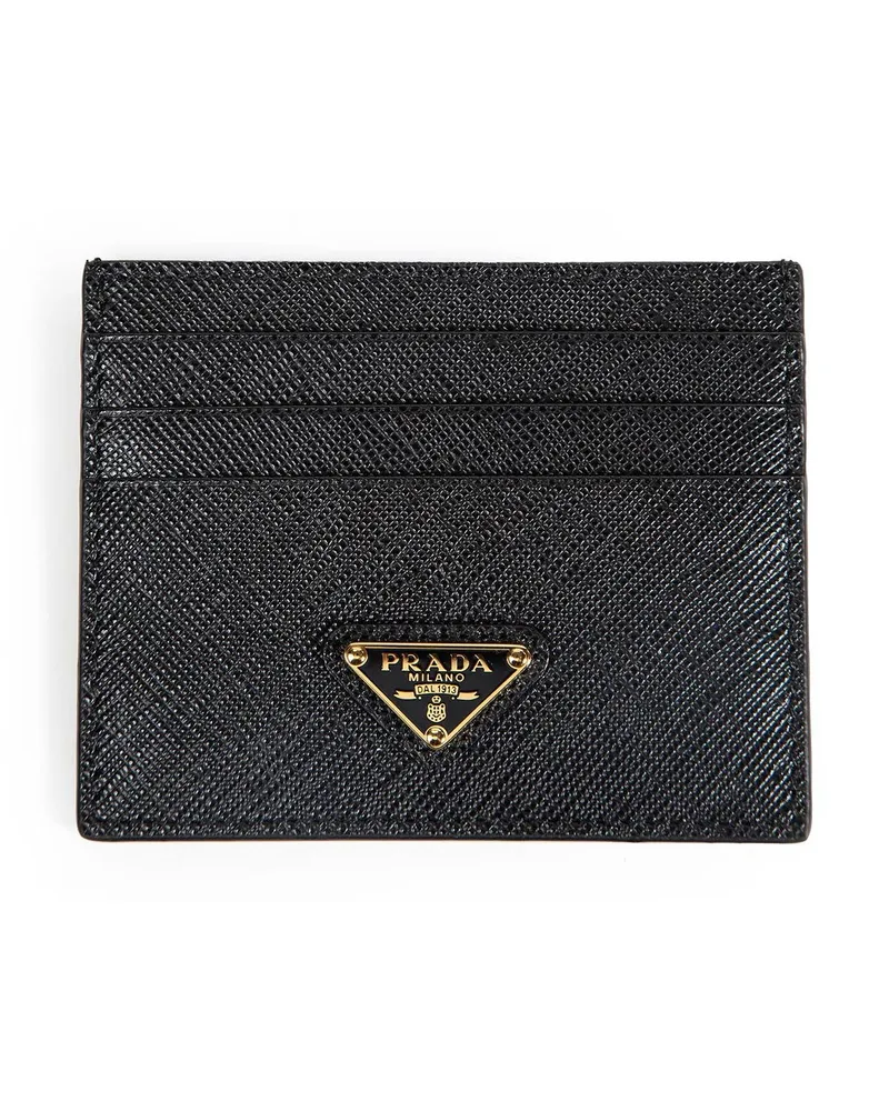Prada Saffiano Leather Card Holder Black