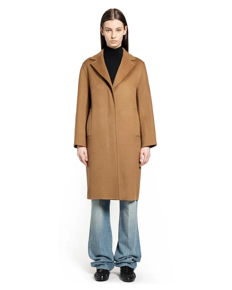 Max Mara Masculine Cashmere Coat Beige