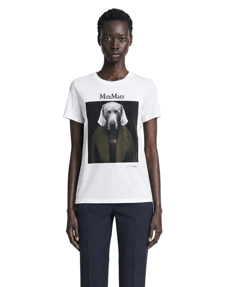 Max Mara William Wegman Print T-Shirt White