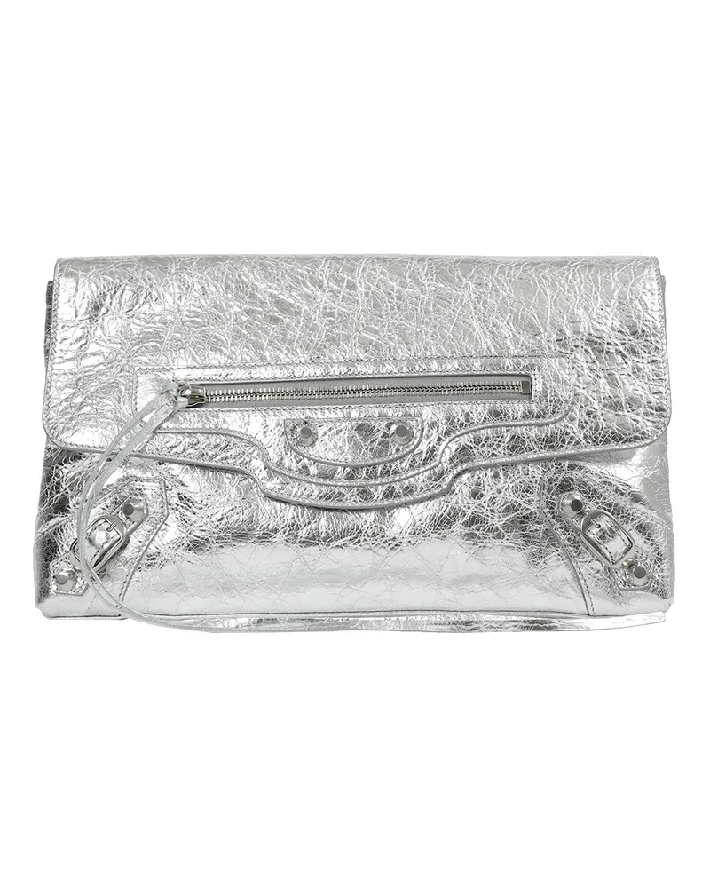 Balenciaga Le City Clutch Silver