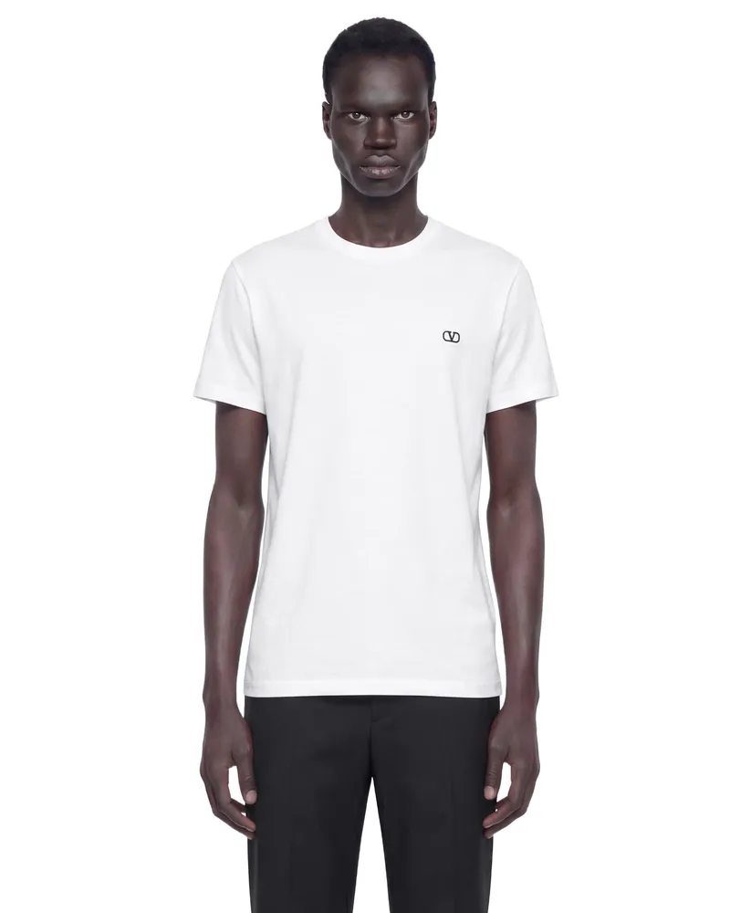 Valentino Garavani VLogo Cotton T-Shirt White