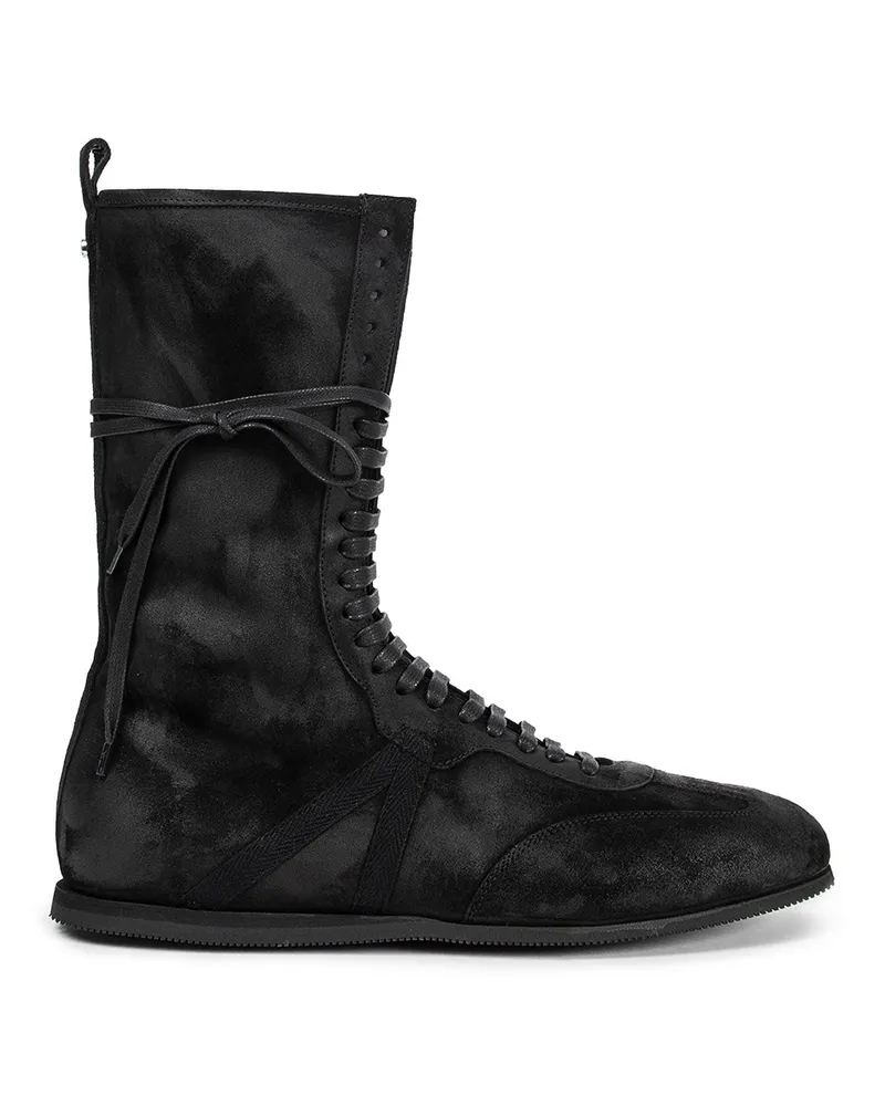Ann Demeulemeester Fides High-Top Boxing Sneakers Black