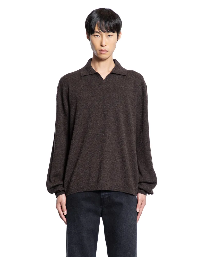 The Row Franz Sweater in Cashmere Brown