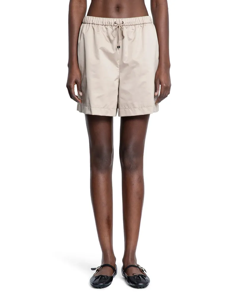 Fendi Technical Silk Shorts Brown
