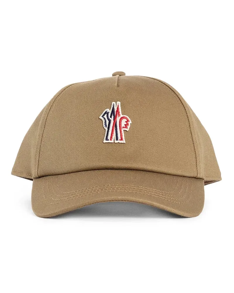 Moncler Berretto da baseball con logo Brown