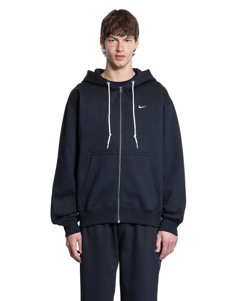 Nike Solo Swoosh Zip-Up Hoodie Black