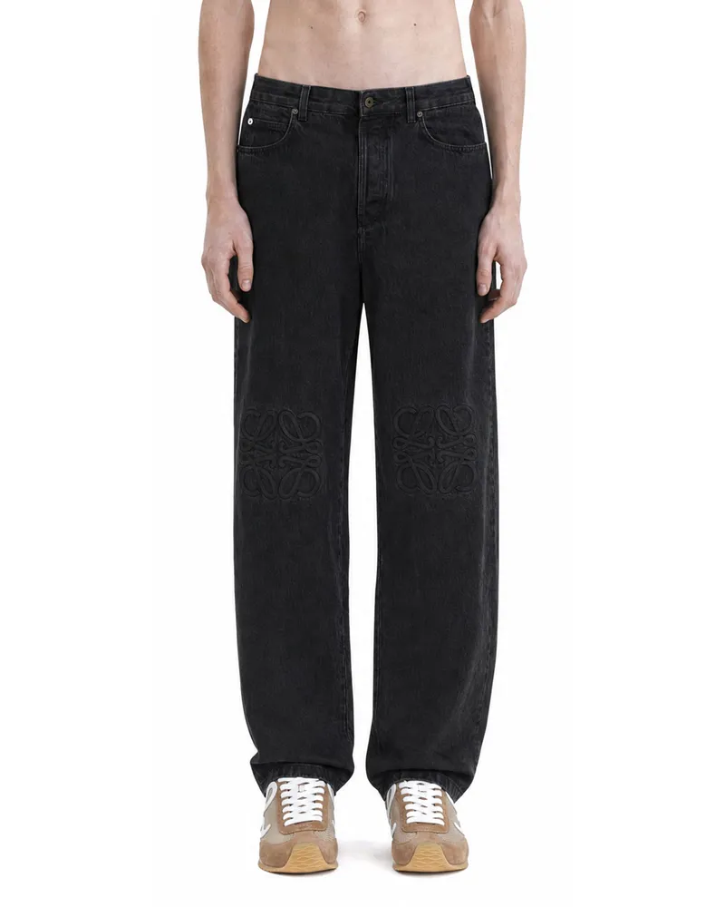 Loewe Anagram Baggy Jeans Black
