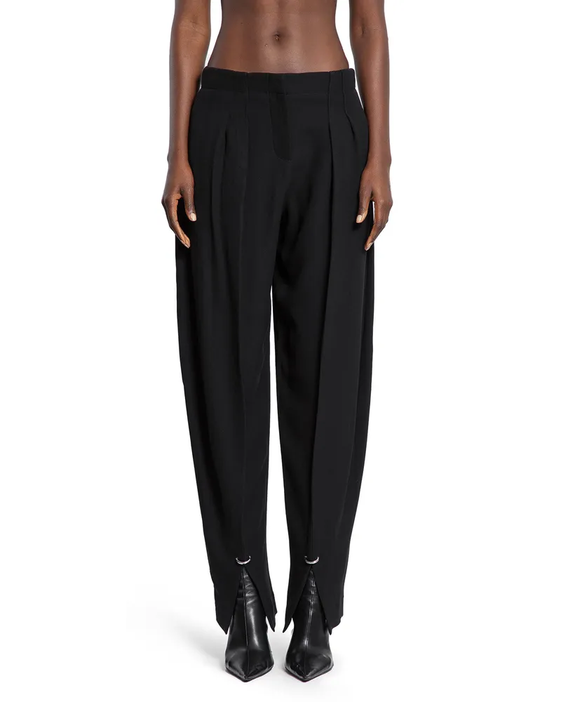 Thierry Mugler Pierced Loose Tailored Trousers Black