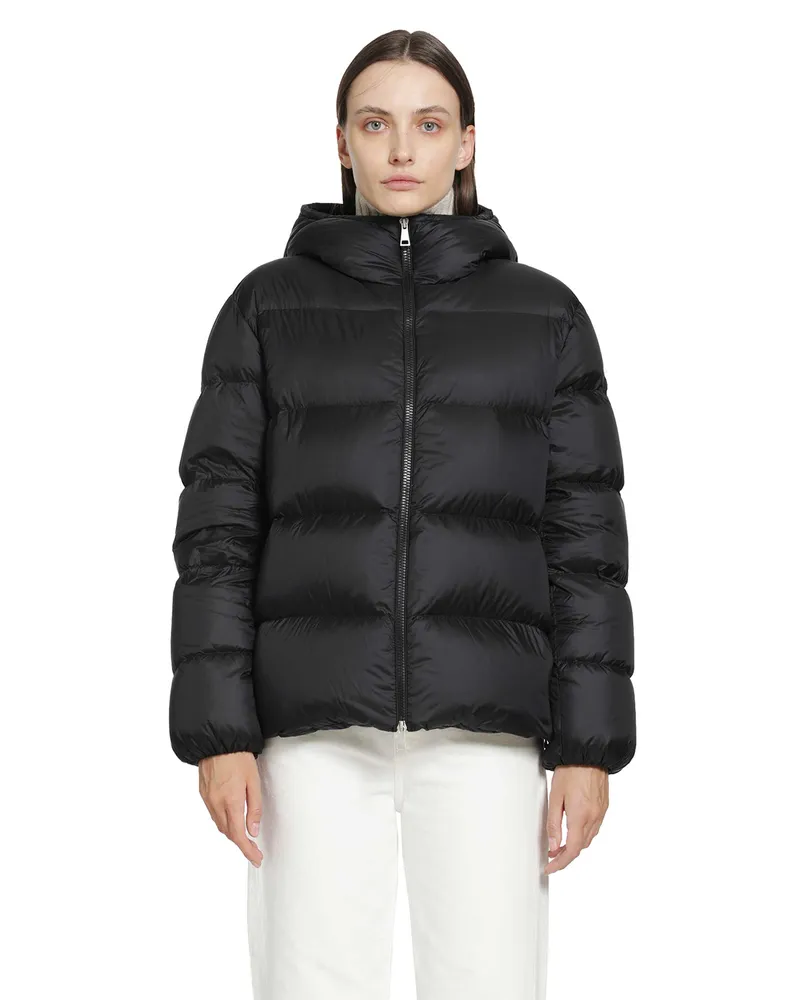 Moncler Feligule Hooded Short Down Jacket Black