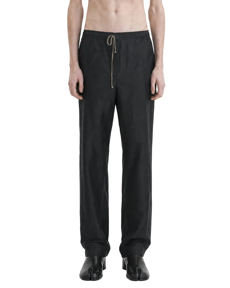 Maison Margiela Cotton Nylon Silk Drawstring Trousers Blue