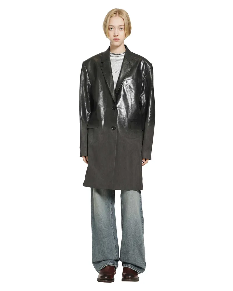 Acne Studios Gradient Herringbone Coat Black
