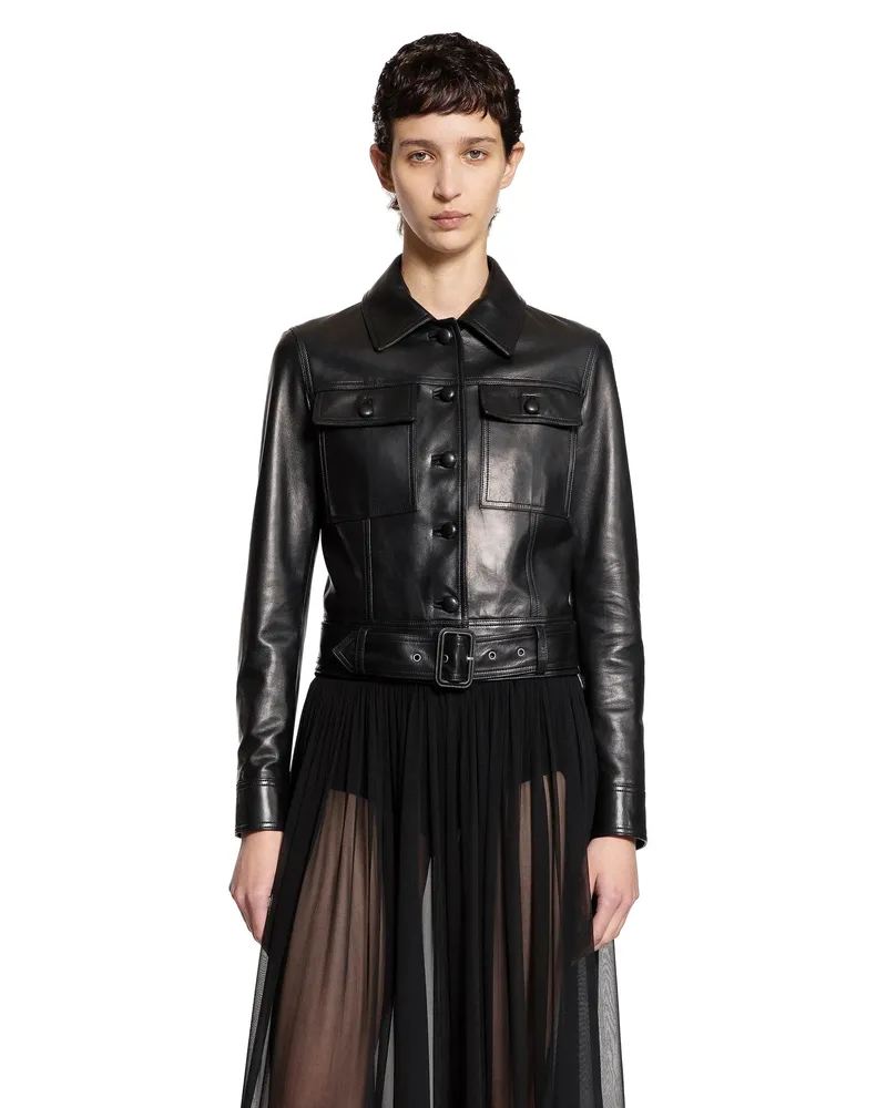 Saint Laurent WOMAN BLACK JACKETS Black