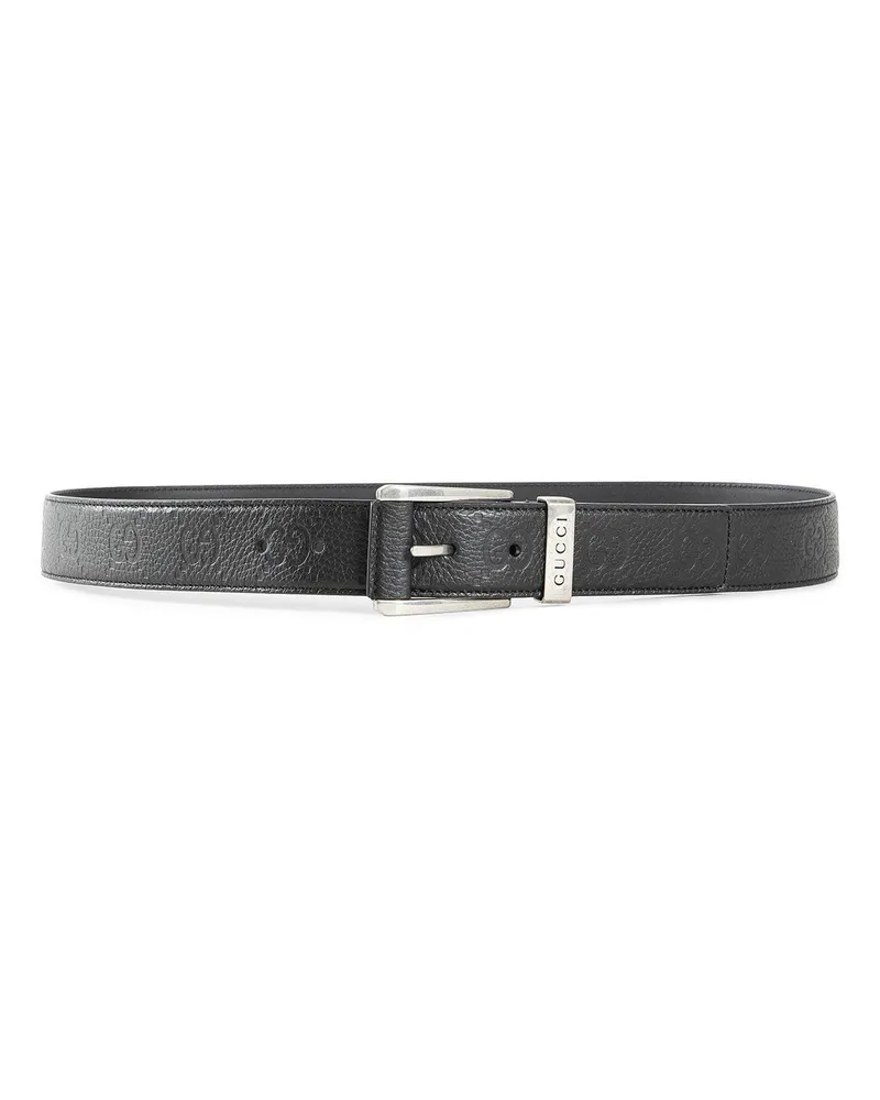Gucci Jumbo GG Leather Belt Black