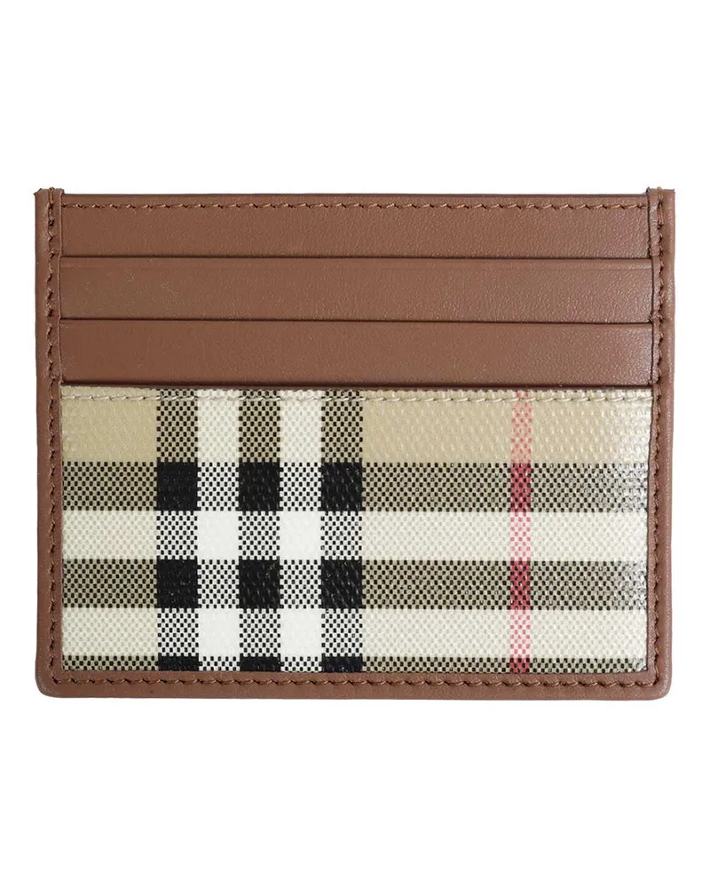 Burberry Check Card Case Beige