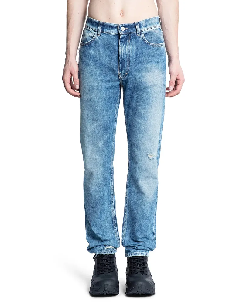 Givenchy Jeans slim fit a 5 tasche effetto usato Blue